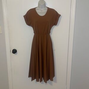 NWT Vintage style Elizabeth&Nicole business/casual Fit&Flare Pleated Midi Dress